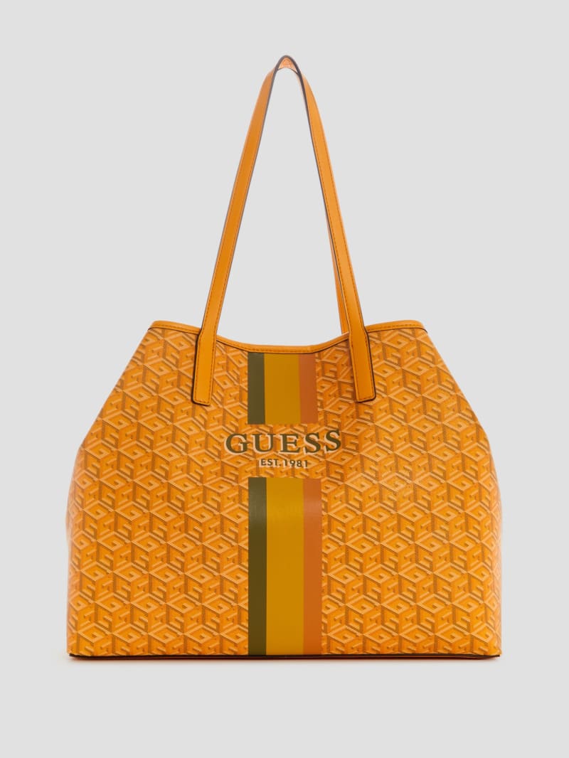 Guess Vikky Large Tote - Yellow Logo Guess Vikky Large Tote - Yellow Logo