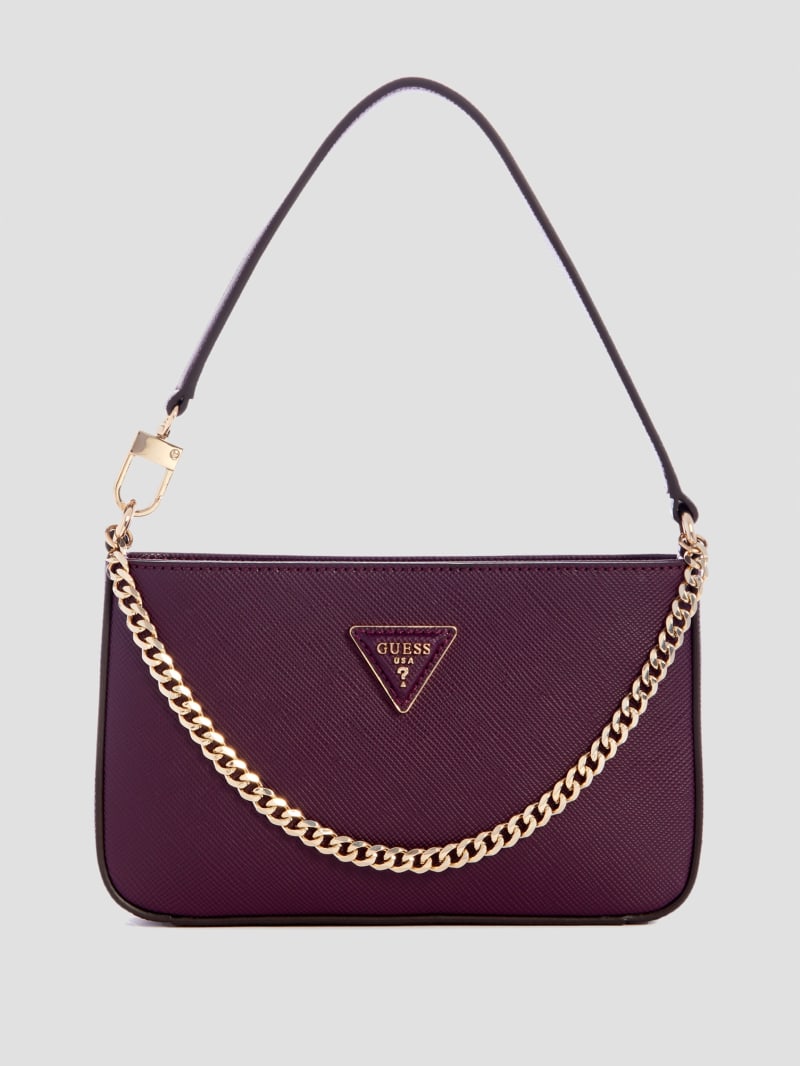 Guess Brynlee Mini Top-Zip Shoulder Bag - Plum Guess Brynlee Mini Top-Zip Shoulder Bag - Plum
