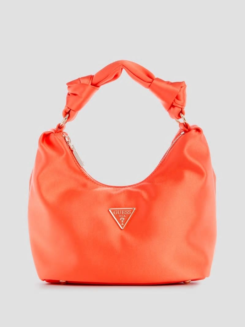 Guess Velina Satin Hobo Bag - Orange Guess Velina Satin Hobo Bag - Orange
