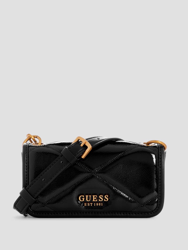 Guess Cilian Quilted Mini Crossbody - Black Guess Cilian Quilted Mini Crossbody - Black