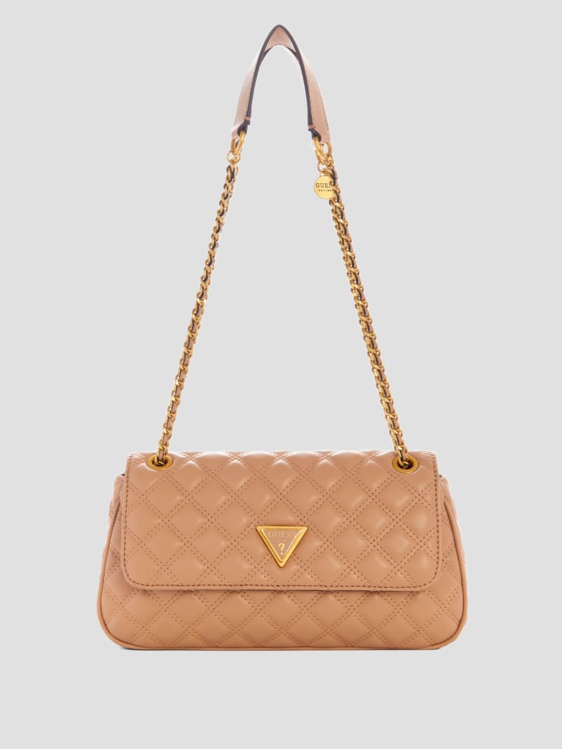 Guess Giully Quilted Convertible Crossbody - Beige Overflow Guess Giully Quilted Convertible Crossbody - Beige Overflow