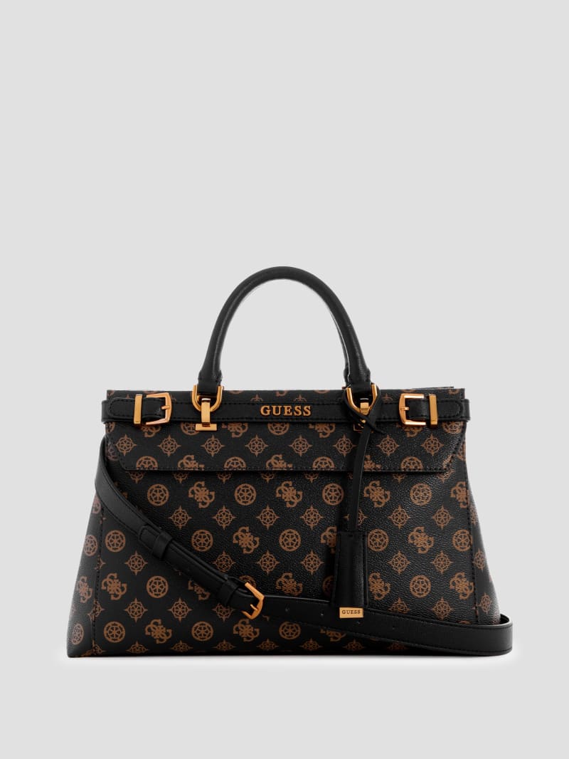 Guess Sestri Peony Luxury Satchel - Brown Guess Sestri Peony Luxury Satchel - Brown