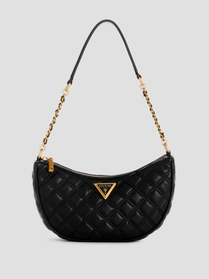 Guess Giully Quilted Top-Zip Shoulder Bag - Black Guess Giully Quilted Top-Zip Shoulder Bag - Black