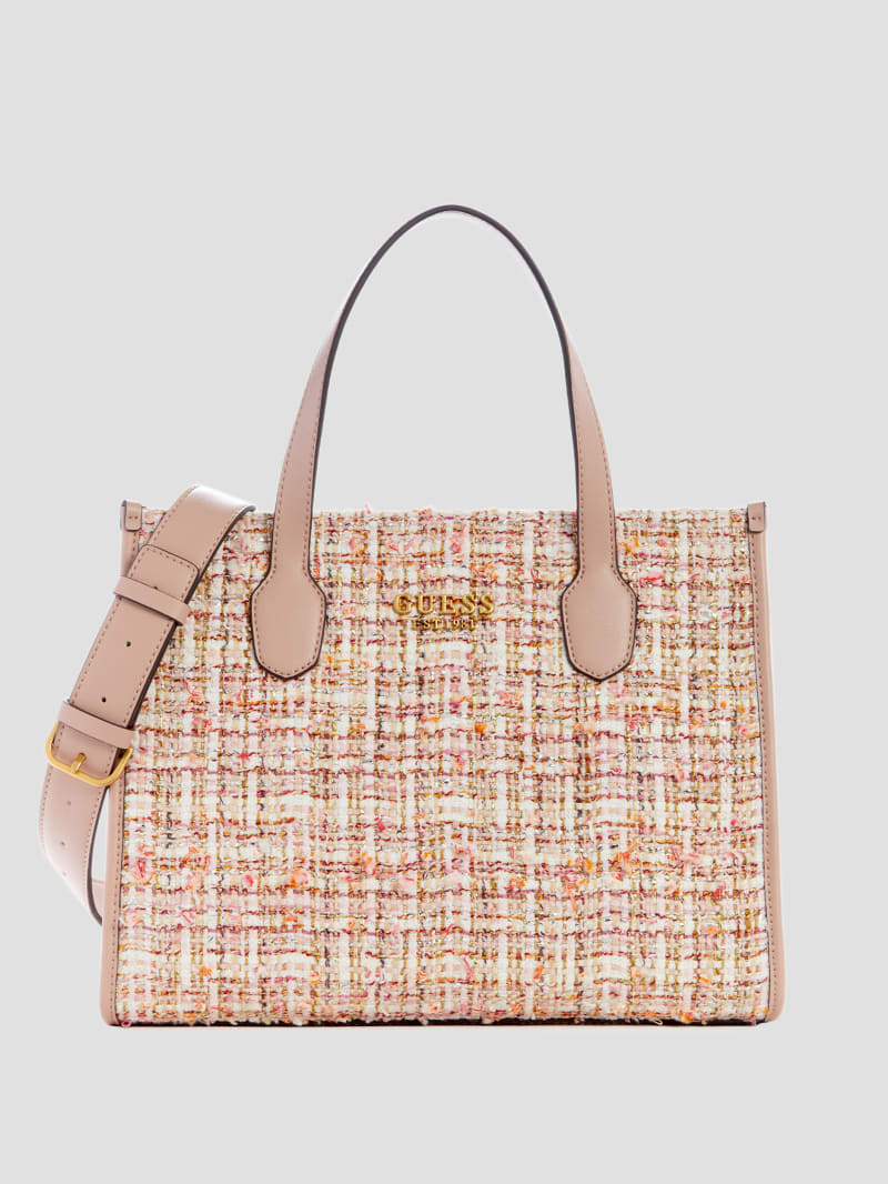 Guess Silvana Tweed Tote - Asp Green Guess Silvana Tweed Tote - Asp Green