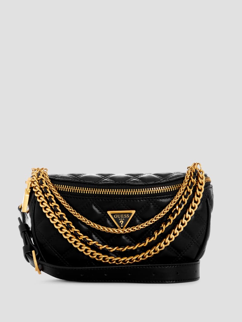 Guess Giully Quilted Belt Bag - Black Guess Giully Quilted Belt Bag - Black