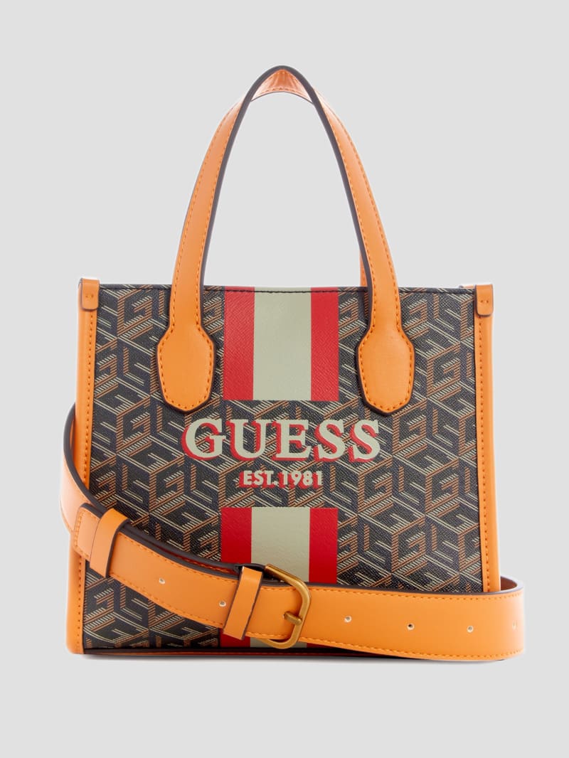 Guess Silvana Mini Totes - Black Gold Guess Silvana Mini Totes - Black Gold