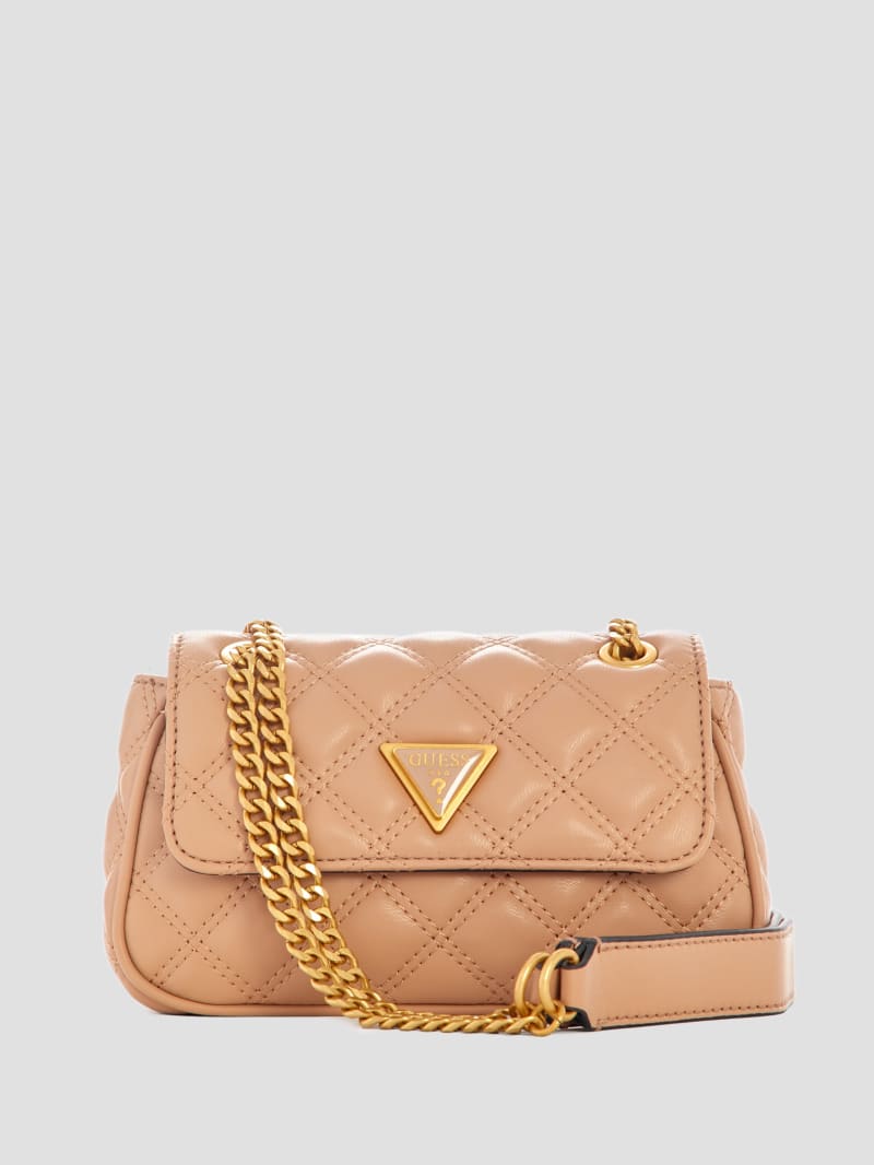 Guess Giully Mini Convertible Crossbody - Beige Overflow Guess Giully Mini Convertible Crossbody - Beige Overflow