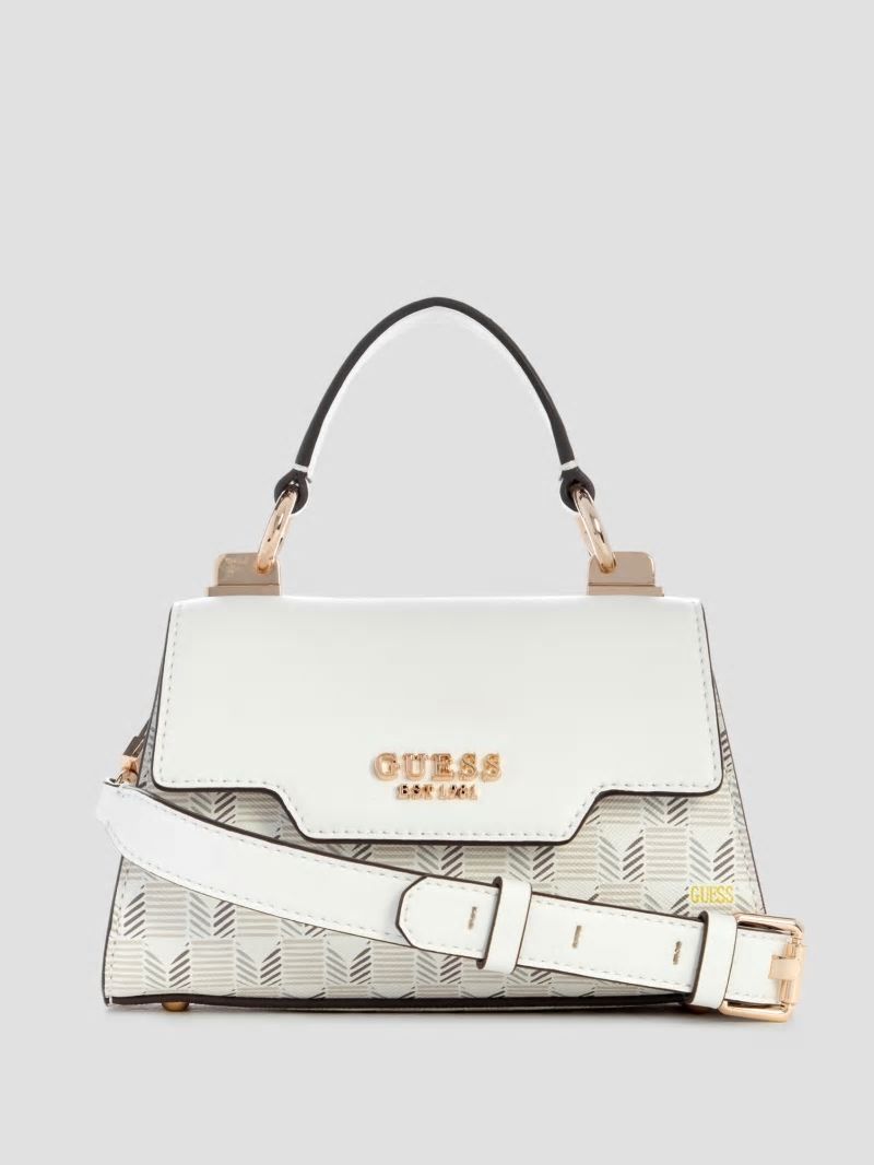 Guess Hallie Mini Fold-Over Flap Bag - Steel Guess Hallie Mini Fold-Over Flap Bag - Steel