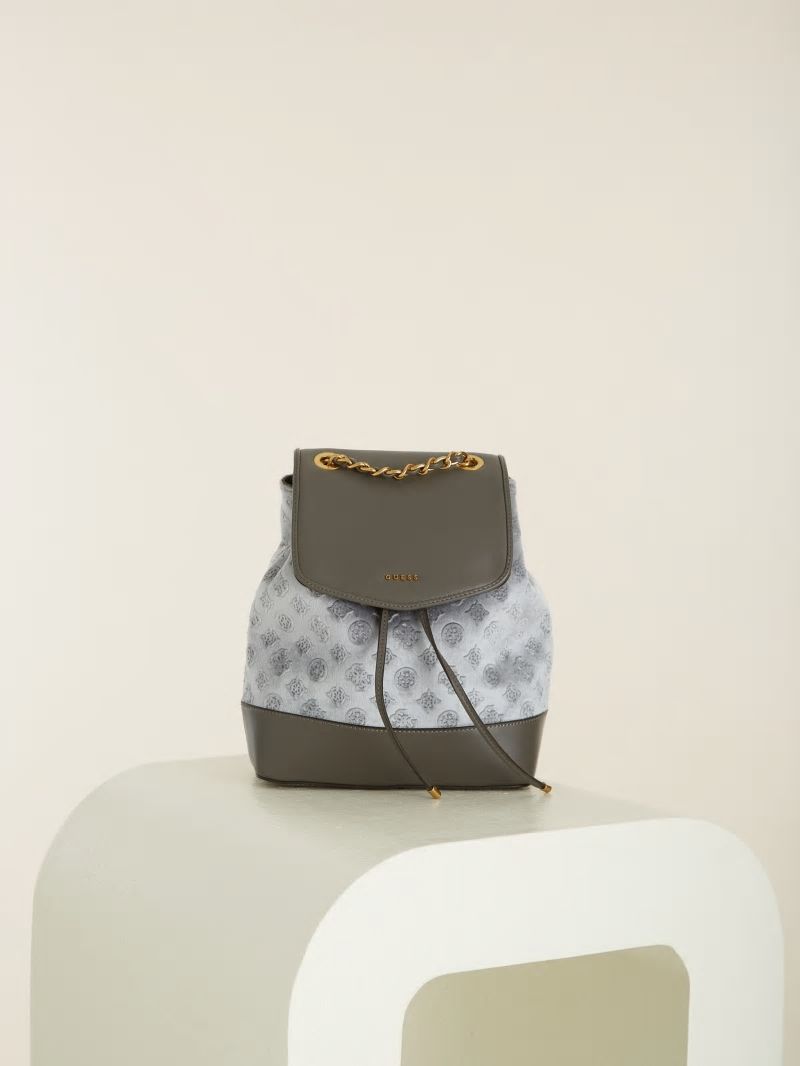 Guess Kimi Velvet Backpack - Smoke Grey Guess Kimi Velvet Backpack - Smoke Grey