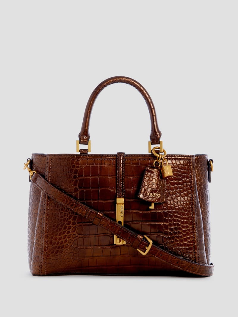 Guess James Croc Girlfriend Satchel - Bronze Guess James Croc Girlfriend Satchel - Bronze