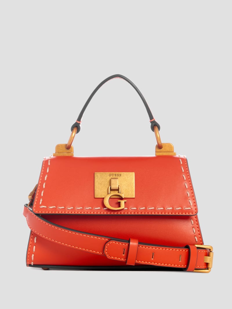 Guess Stephi Mini Fold-Over Crossbody - Orange Guess Stephi Mini Fold-Over Crossbody - Orange