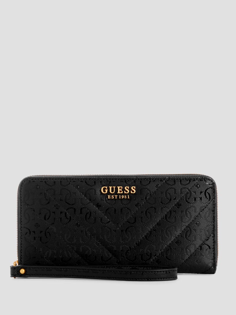 Guess Jania Large Zip-Around Wallet - Black Guess Jania Large Zip-Around Wallet - Black