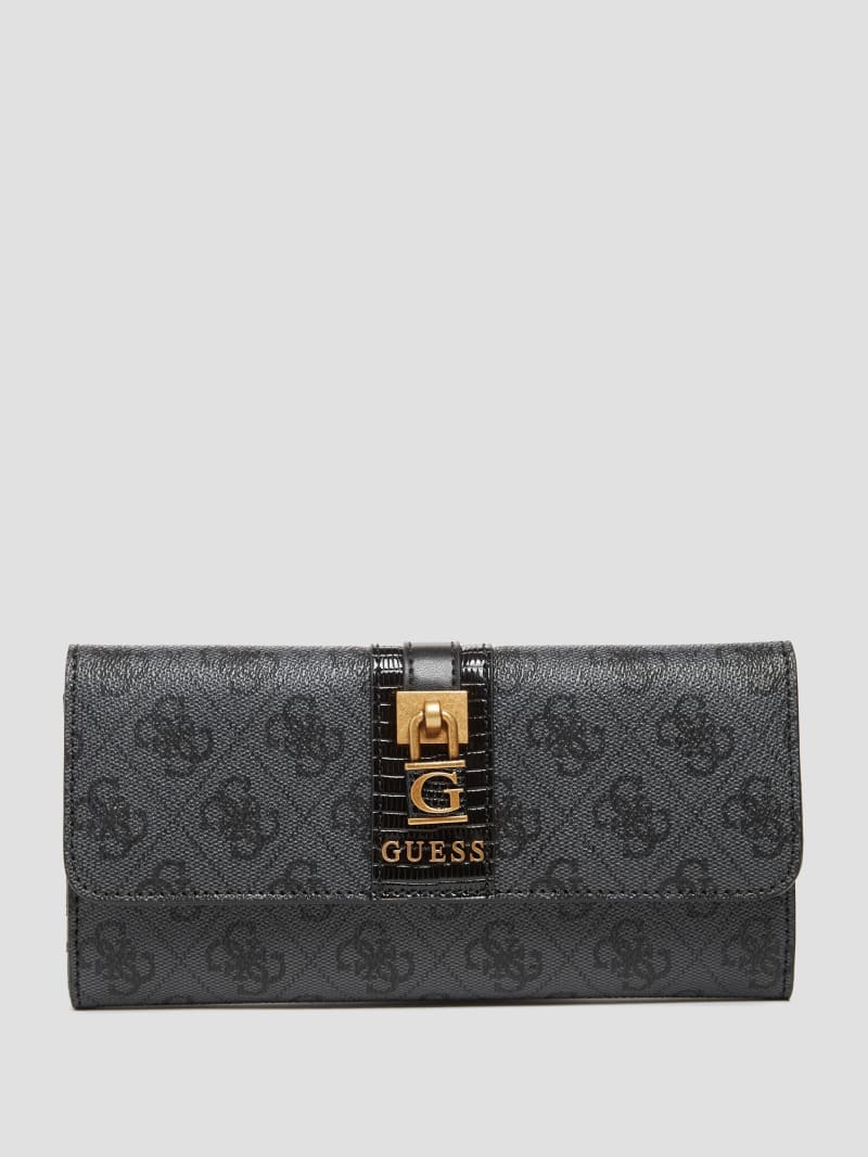 Guess Ginevra Logo Clutch Wallet - Cloud Wash Guess Ginevra Logo Clutch Wallet - Cloud Wash