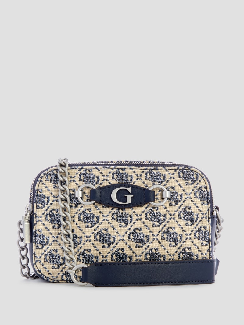 Guess Izzy Glitter Camera Bag - Navy Logo Guess Izzy Glitter Camera Bag - Navy Logo