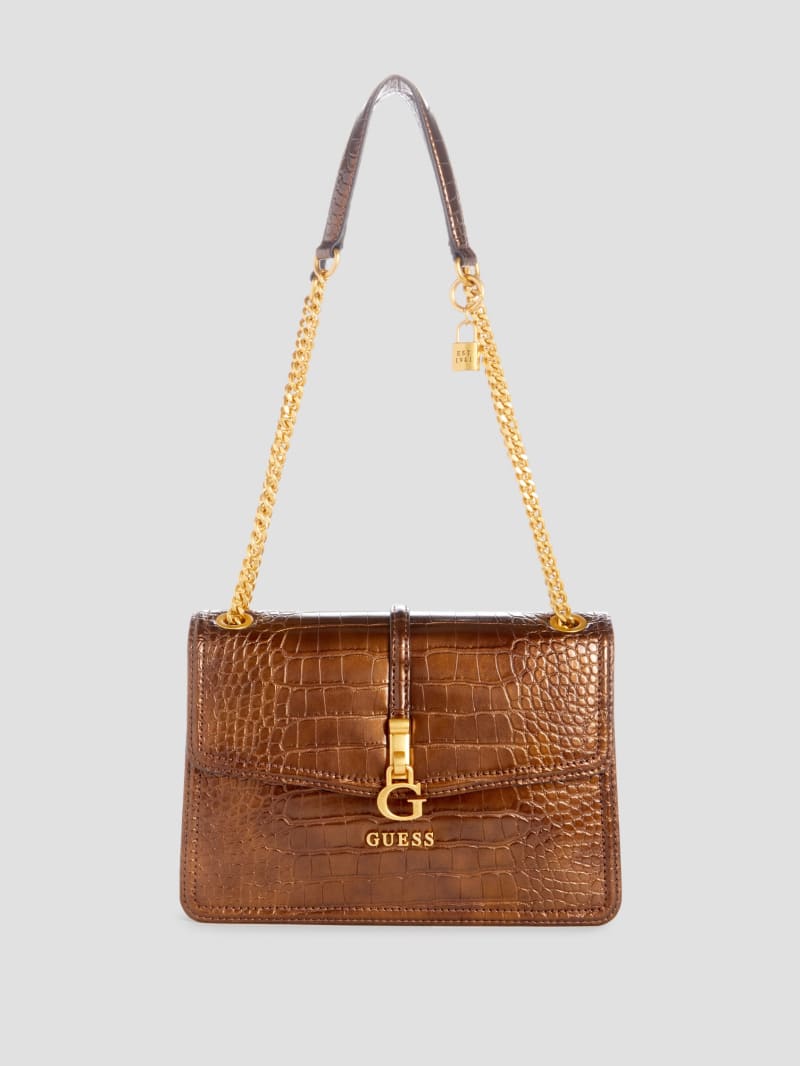Guess James Convertible Crossbody Flap Bag - Bronze Guess James Convertible Crossbody Flap Bag - Bronze