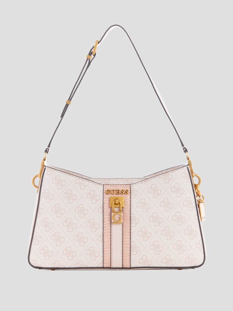 Guess Ginevra Logo Elite Shoulder Bag - Blush Logo Guess Ginevra Logo Elite Shoulder Bag - Blush Logo