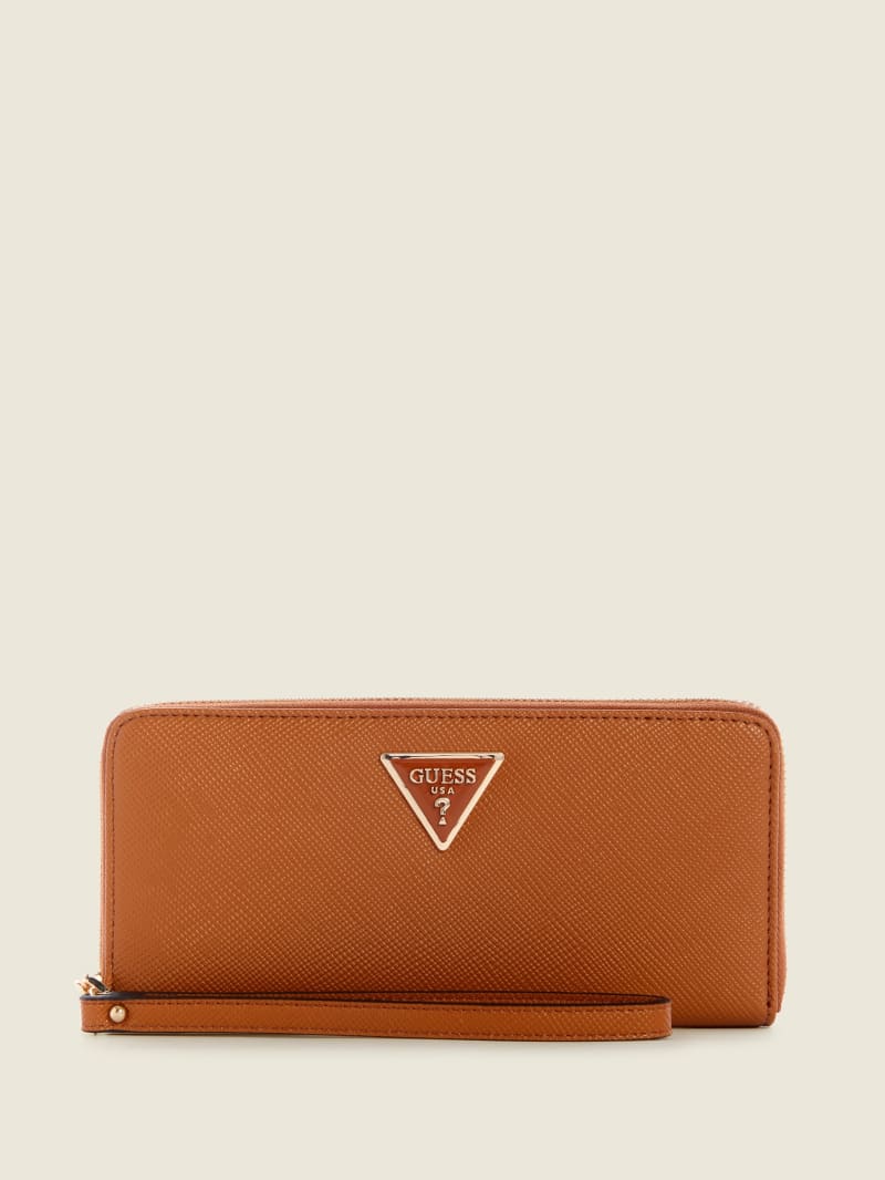 Guess Laurel Large Zip-Around Wallet - Light Cognac Guess Laurel Large Zip-Around Wallet - Light Cognac
