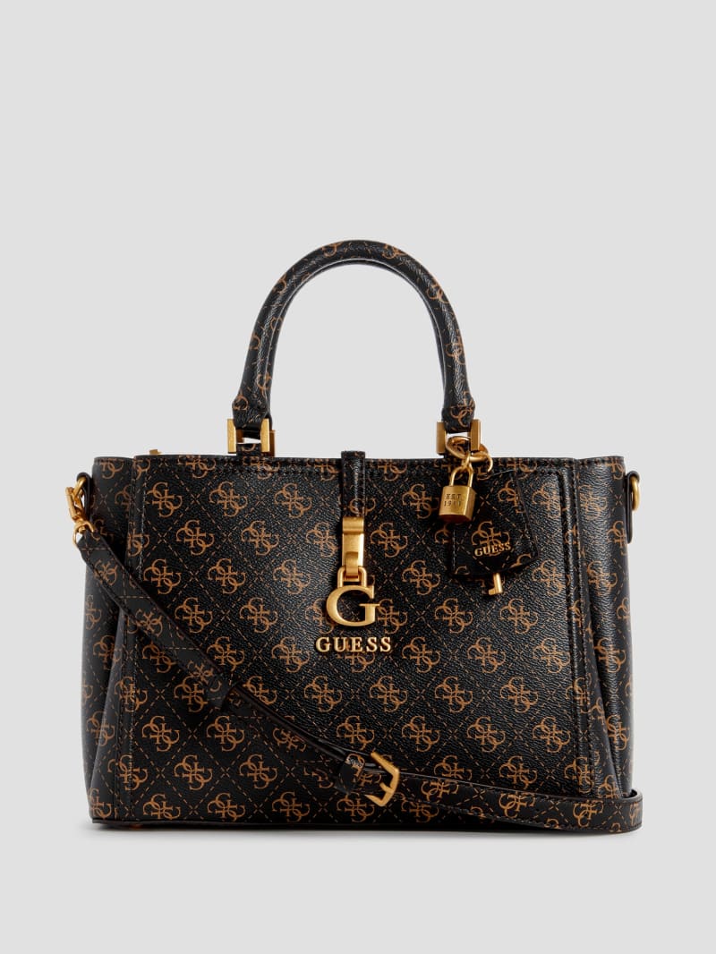Guess James Quattro G Girlfriend Satchel - Brown Multi Guess James Quattro G Girlfriend Satchel - Brown Multi
