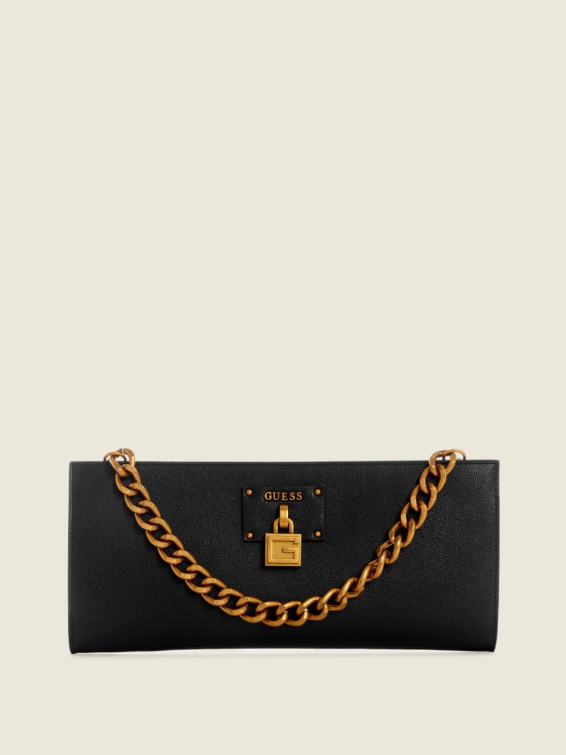 Guess Centre Stage Clutch - Black Floral Print Guess Centre Stage Clutch - Black Floral Print