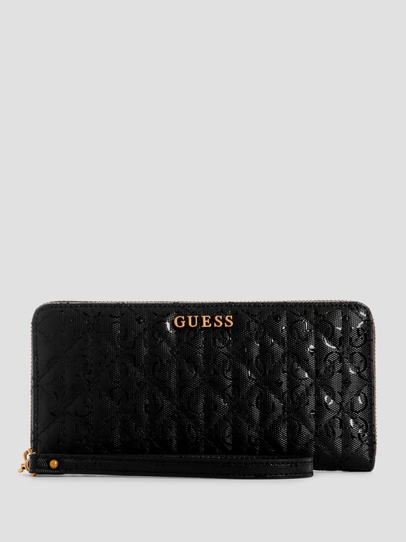 Guess Aveta Large Zip-Around Wallet - Black Guess Aveta Large Zip-Around Wallet - Black