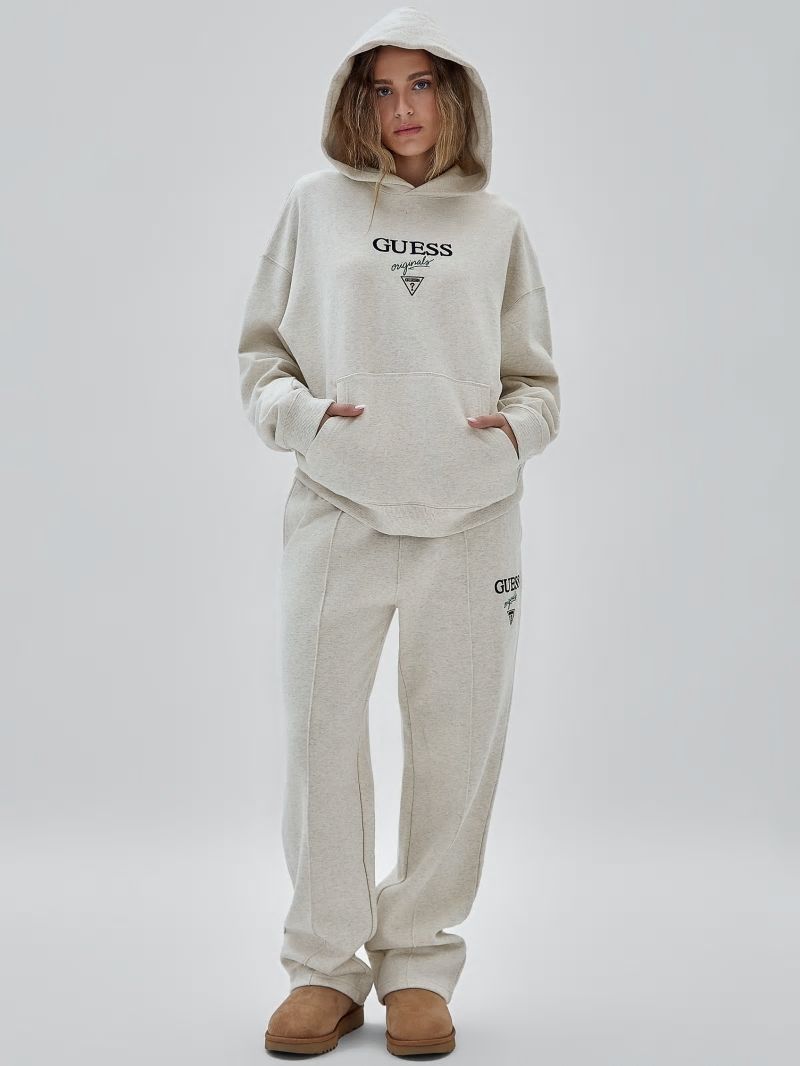 Guess GUESS Originals Eco Heather Logo Hoodie - Eli Aged Heather