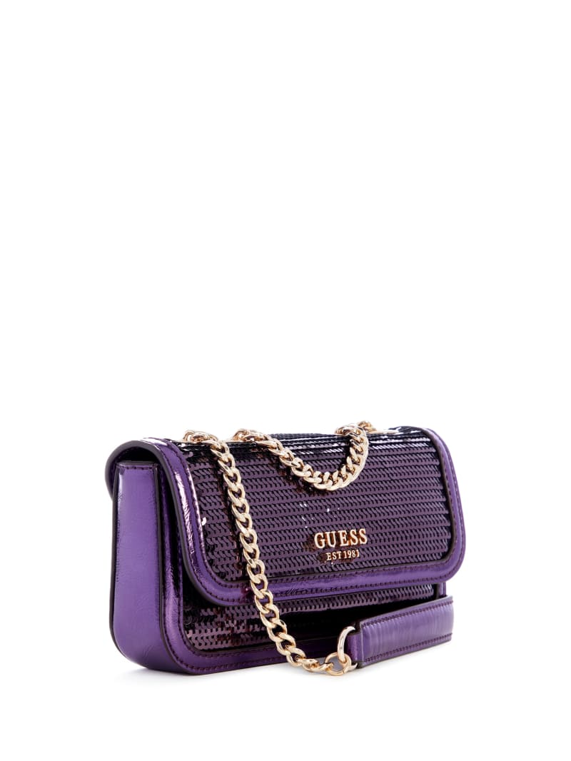 Guess Kaska Sequin Convertible Mini Crossbody - Antique Medium Wash Guess Kaska Sequin Convertible Mini Crossbody - Antique Medium Wash