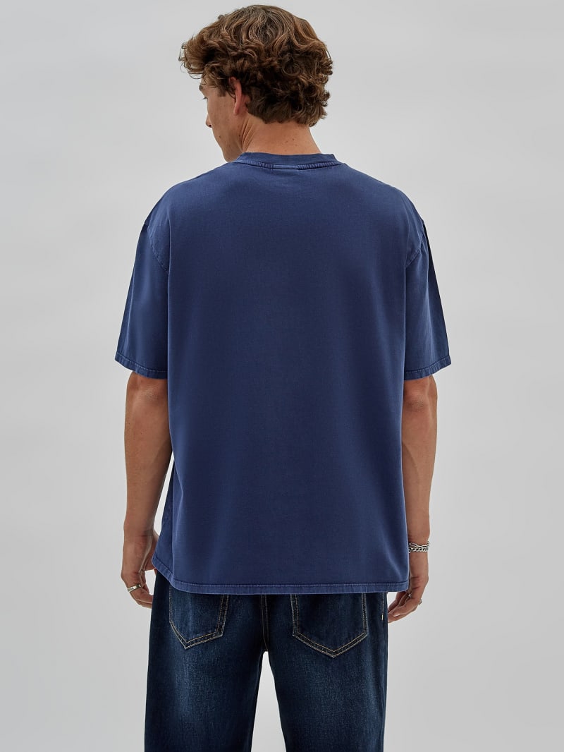 Guess GUESS Originals Printed Baker Logo Tee - Cave Blue Multi Guess GUESS Originals Printed Baker Logo Tee - Cave Blue Multi