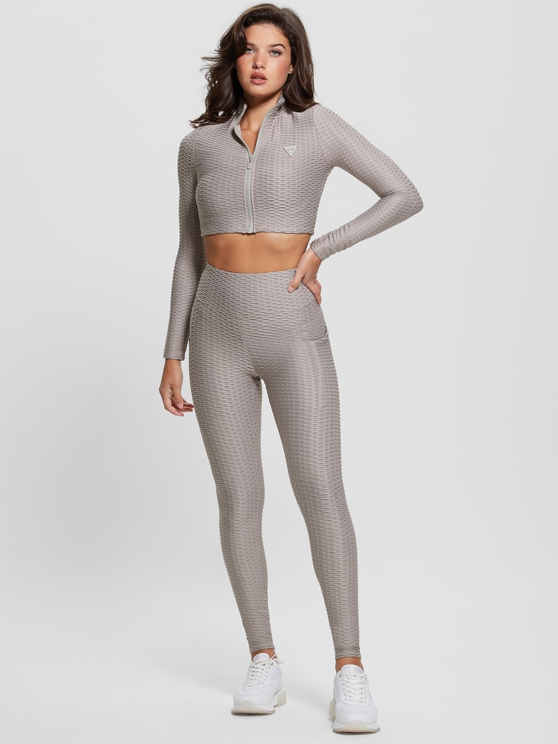 Guess Eco Delma Active Zip Jacket - Lunar Stone Guess Eco Delma Active Zip Jacket - Lunar Stone