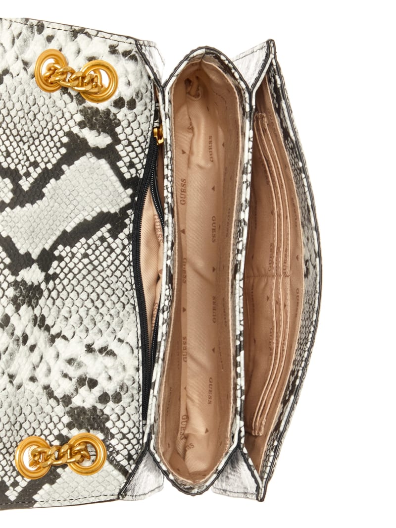 Guess James Python Convertible Bag - White Guess James Python Convertible Bag - White