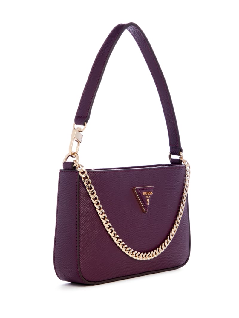 Guess Brynlee Mini Top-Zip Shoulder Bag - Plum Guess Brynlee Mini Top-Zip Shoulder Bag - Plum