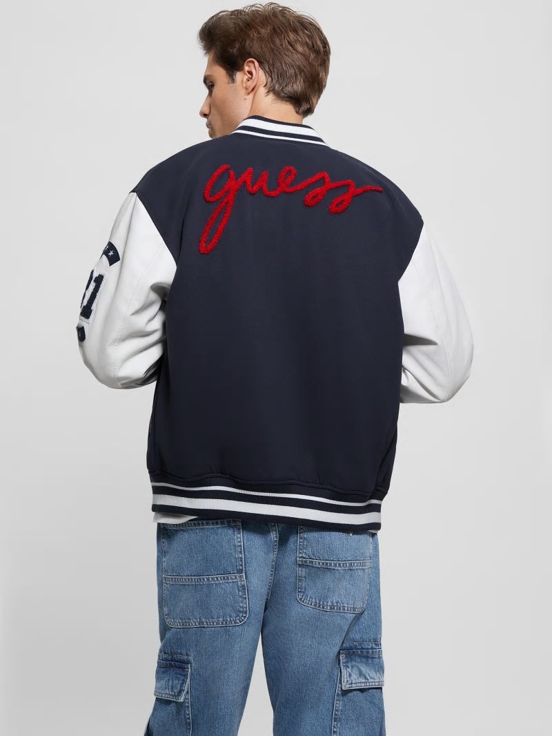 Guess Bear Varsity Jacket - Bleu &eacute;L&eacute;Gant