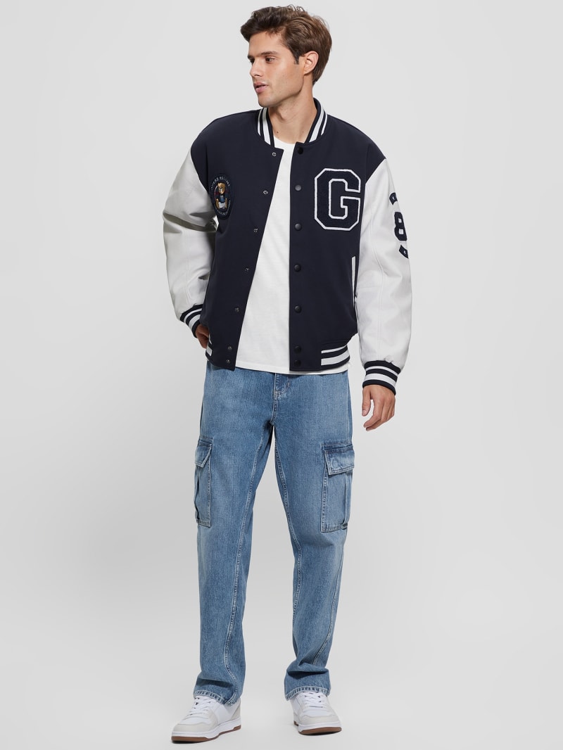 Guess Bear Varsity Jacket - Bleu &eacute;L&eacute;Gant