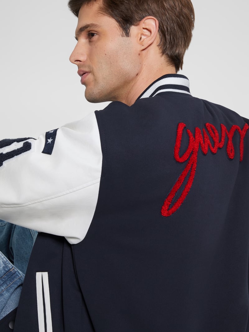 Guess Bear Varsity Jacket - Bleu &eacute;L&eacute;Gant