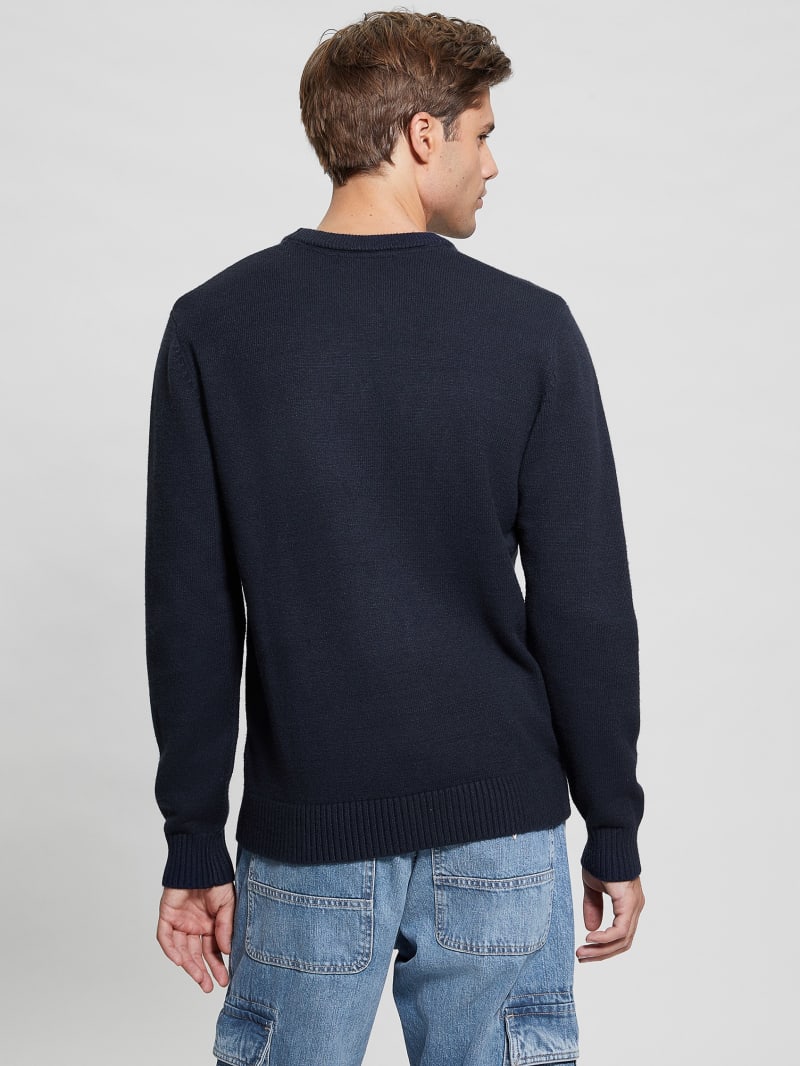 Guess Eco Liam Bear Sweater - Bleu &eacute;L&eacute;Gant