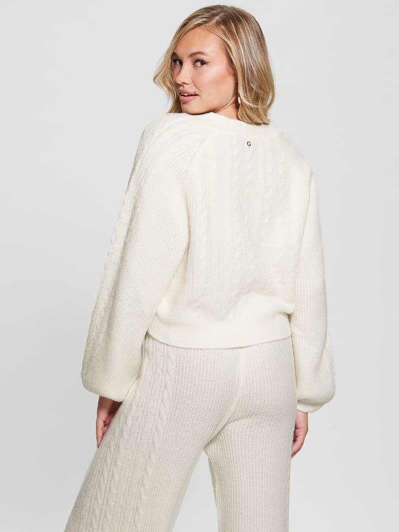 Guess Rylie Wool-Blend Cardigan - Dove White Guess Rylie Wool-Blend Cardigan - Dove White