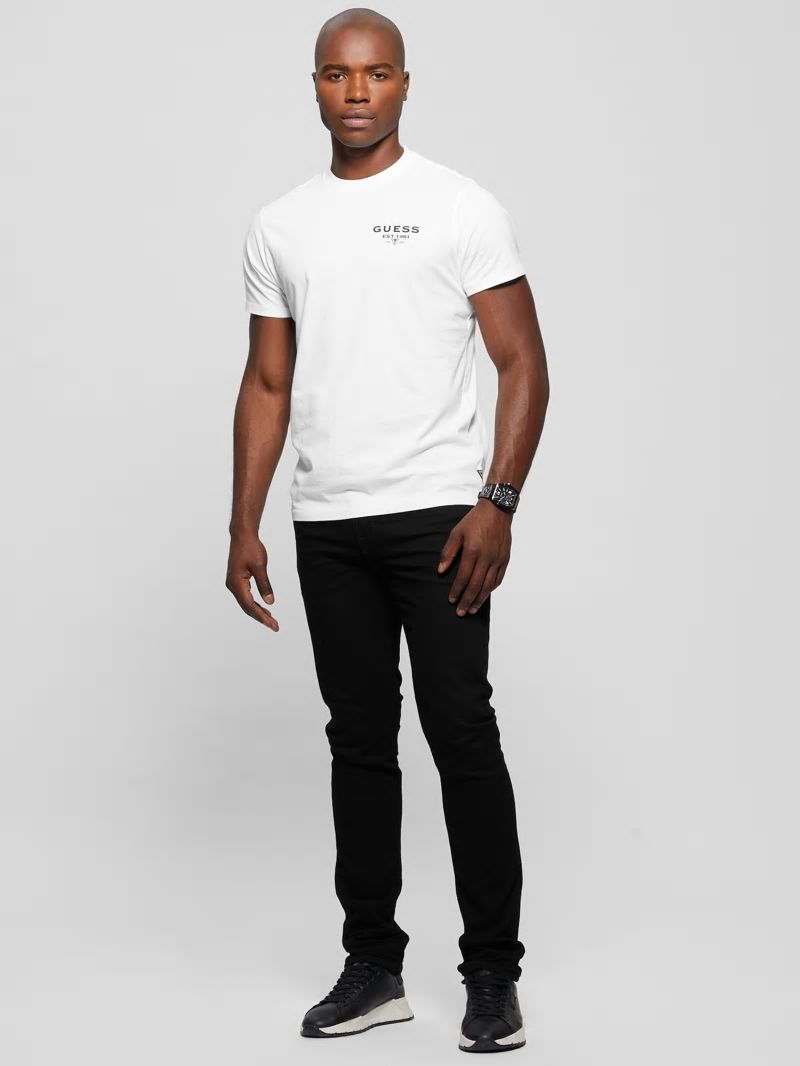 Guess Eco Signature Tee - Pure White Guess Eco Signature Tee - Pure White