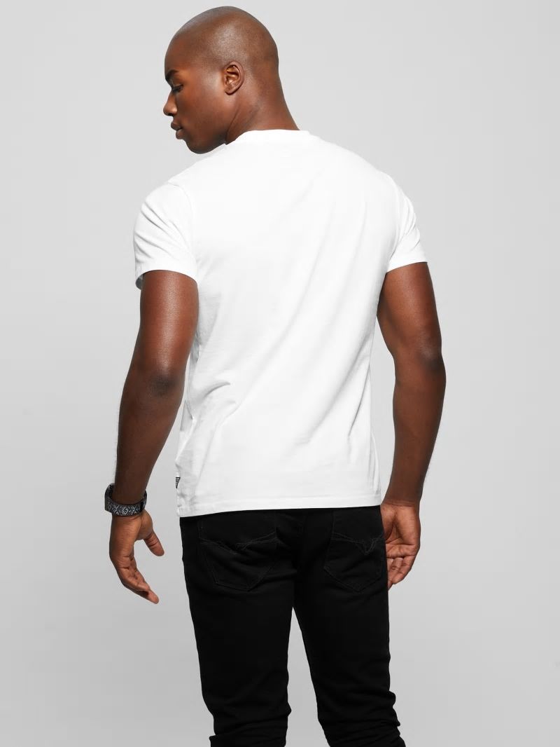Guess Eco Signature Tee - Pure White Guess Eco Signature Tee - Pure White