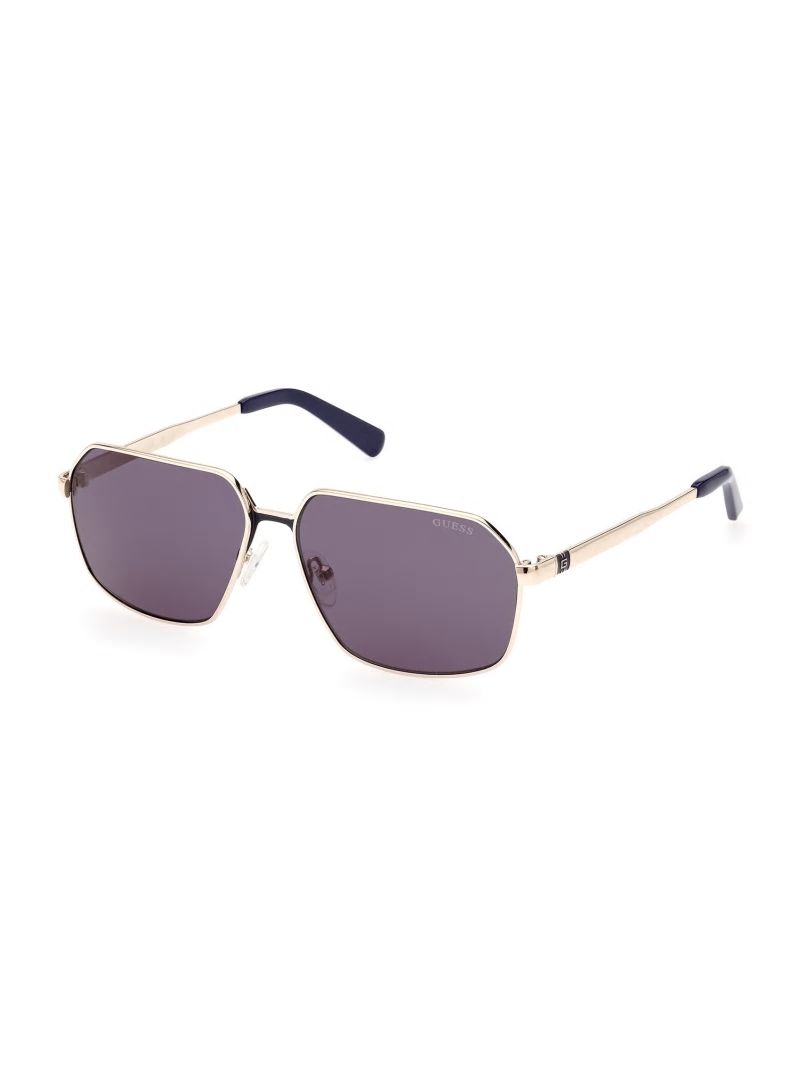 Guess Otto Navigator Metal Sunglasses - 32v Gold Guess Otto Navigator Metal Sunglasses - 32v Gold