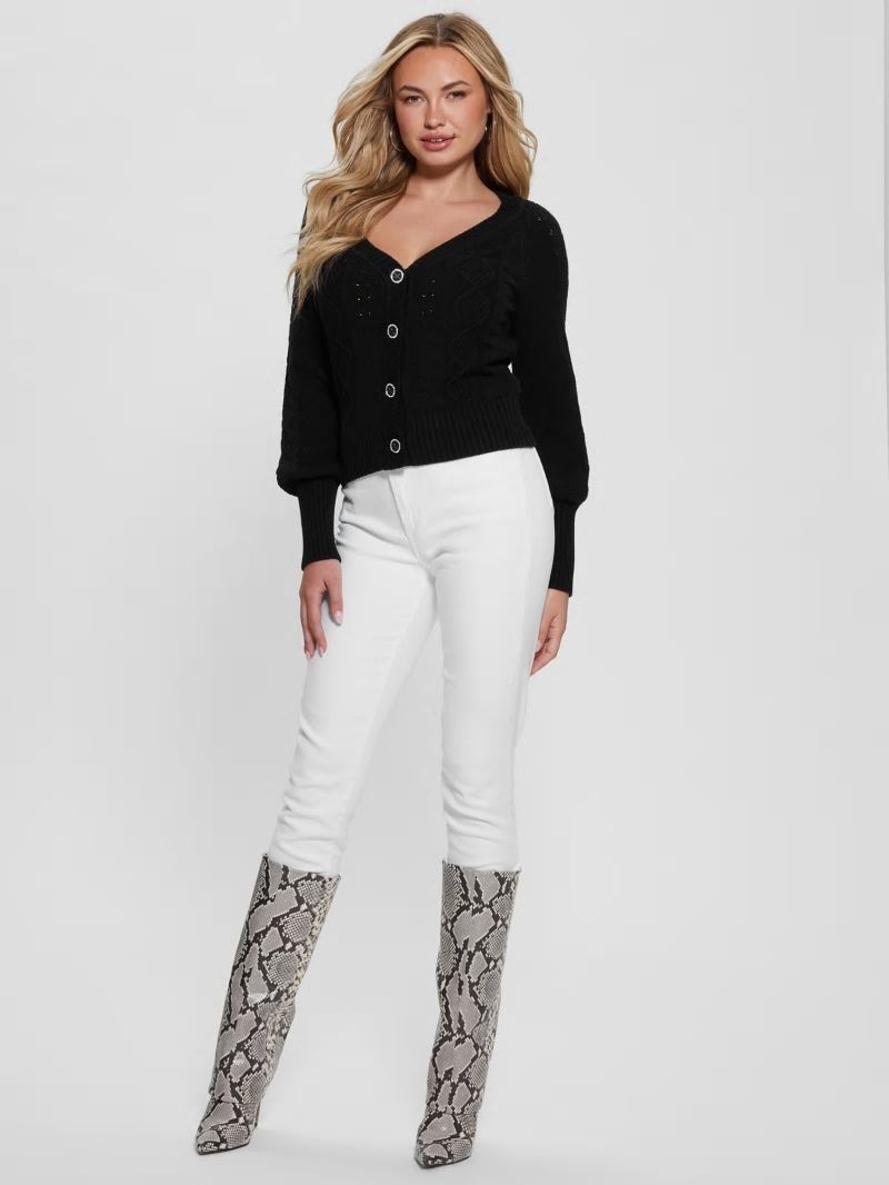 Guess Eco Brielle Cardigan Sweater - Black Guess Eco Brielle Cardigan Sweater - Black
