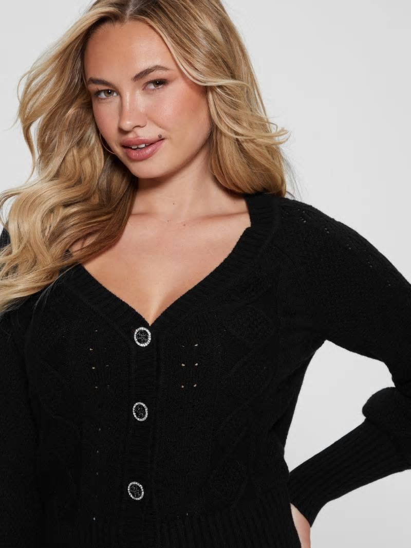 Guess Eco Brielle Cardigan Sweater - Black Guess Eco Brielle Cardigan Sweater - Black