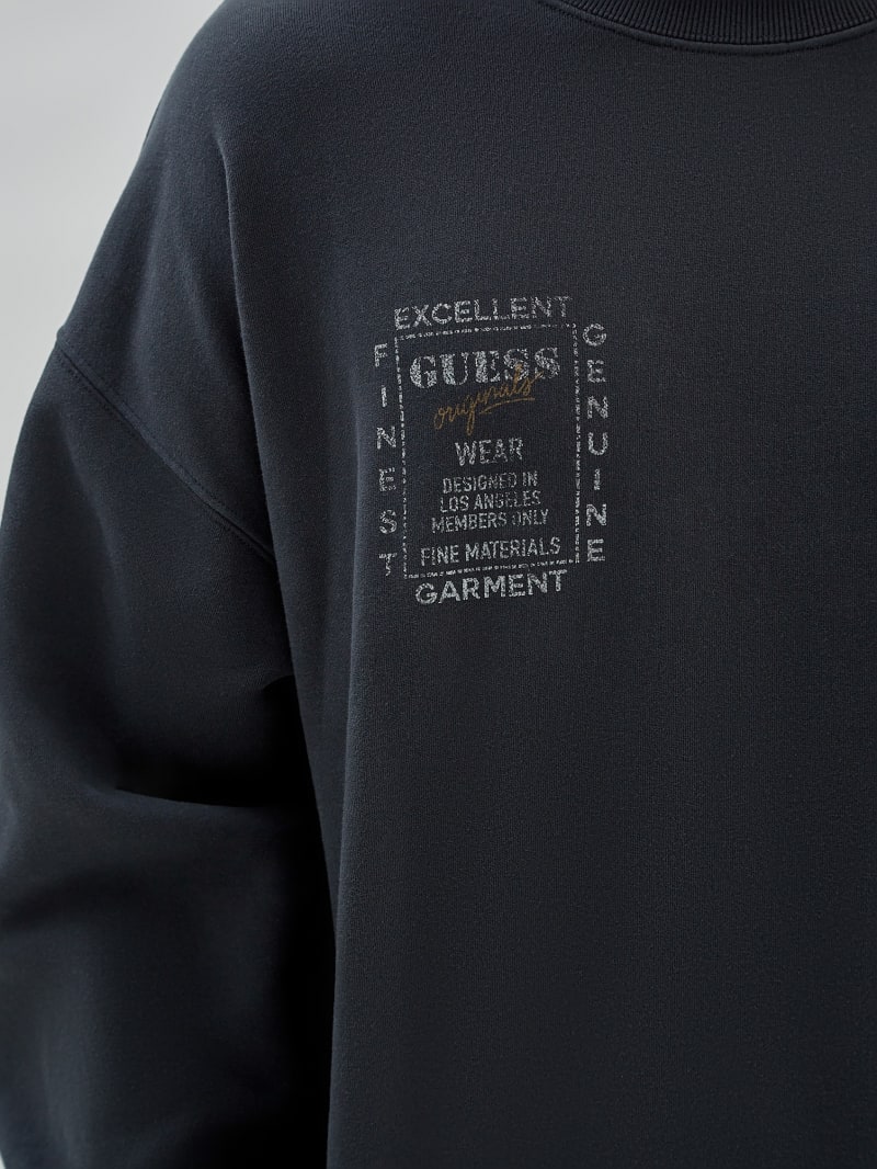 Guess GUESS Originals Varsity Crewneck - Jet Black Multi Guess GUESS Originals Varsity Crewneck - Jet Black Multi