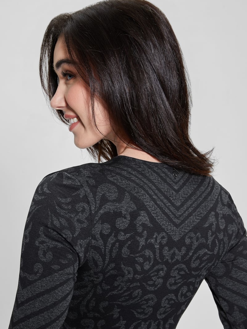 Guess Elisa Jacquard Seamless Dress - Jet Black Multi Guess Elisa Jacquard Seamless Dress - Jet Black Multi
