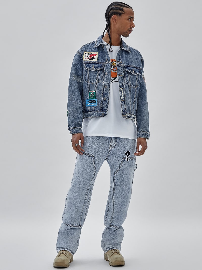 Guess GUESS Originals x Market Trucker Jacket - Go Market Medium Wash Guess GUESS Originals x Market Trucker Jacket - Go Market Medium Wash