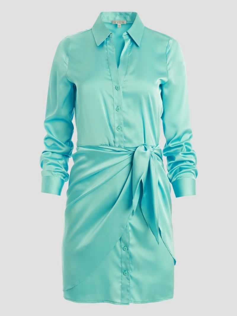 Guess Eco Alya Dress - New Pool Blue Guess Eco Alya Dress - New Pool Blue