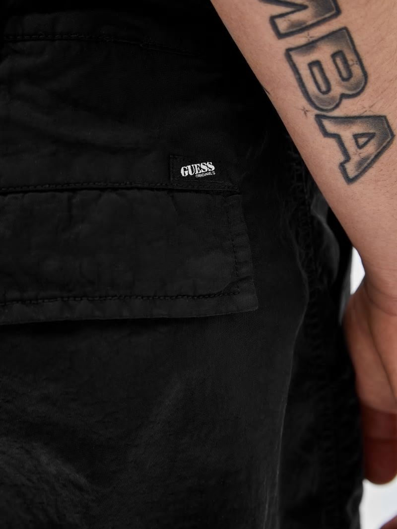Guess GUESS Originals Nylon Cargo Pants - Jet Black Multi Guess GUESS Originals Nylon Cargo Pants - Jet Black Multi