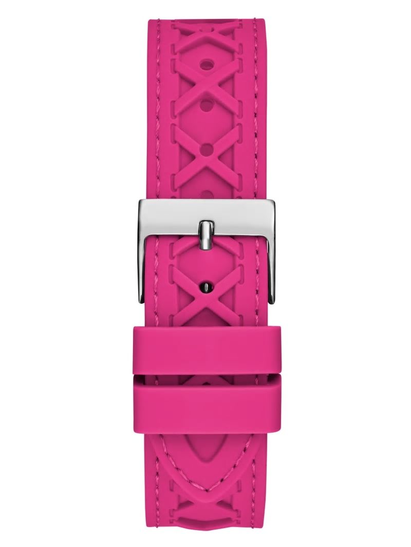 Guess Corset Pink Silver-Tone Analog Watch - Silver