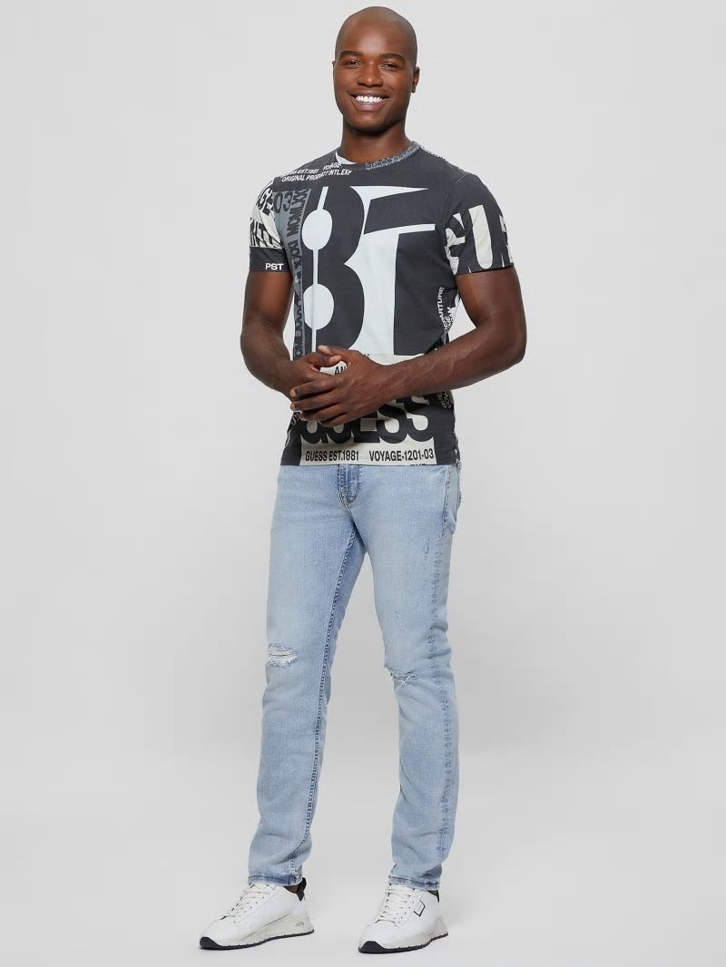 Guess GUESS Signature Tee - Jet Black Multi Guess GUESS Signature Tee - Jet Black Multi