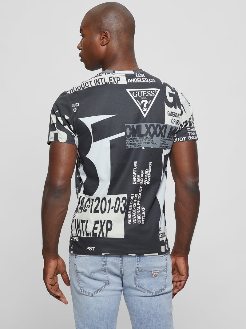 Guess GUESS Signature Tee - Jet Black Multi Guess GUESS Signature Tee - Jet Black Multi