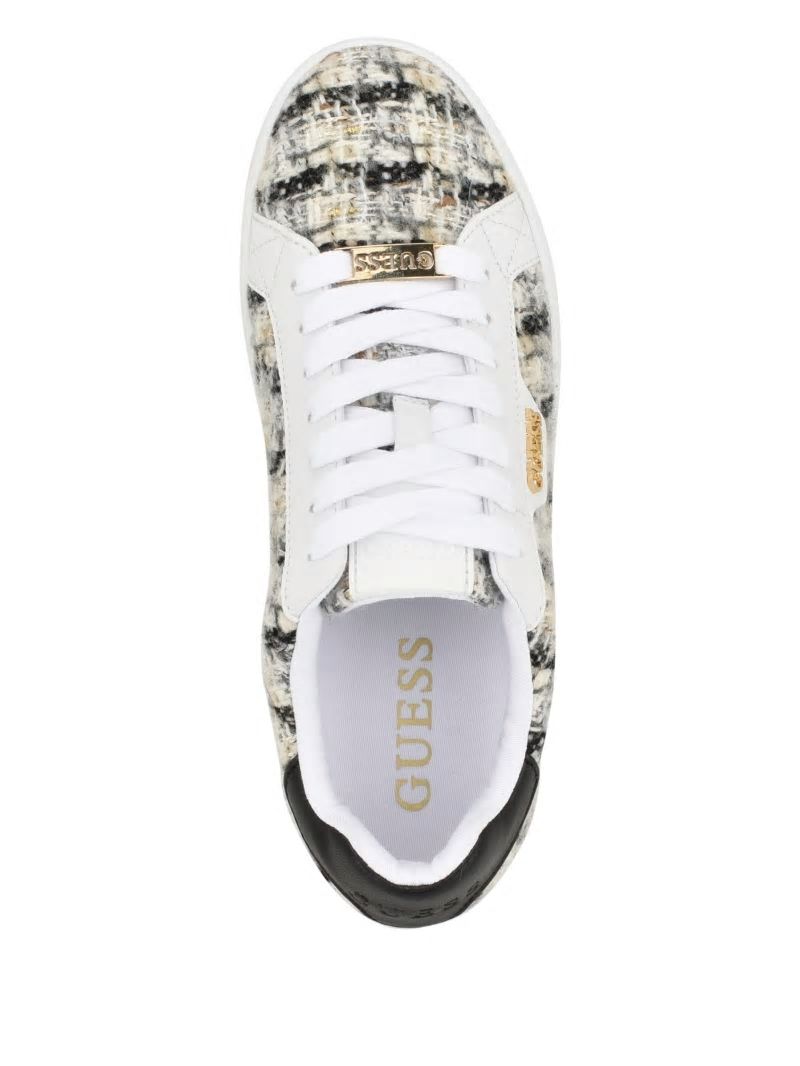 Guess Renzy Tweed Low-Top Sneakers - Black