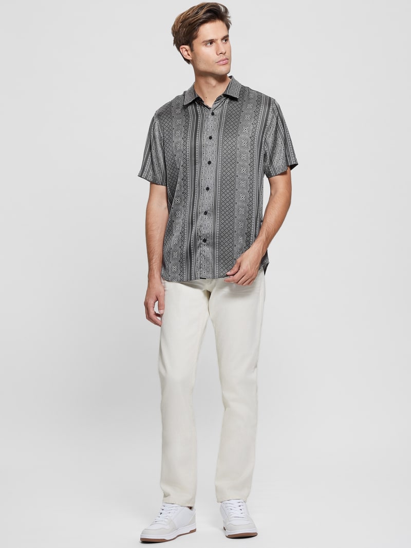Guess Eco Charm Mosaic Stripe Shirt - Bellview Mosaic Stripe Bl Guess Eco Charm Mosaic Stripe Shirt - Bellview Mosaic Stripe Bl